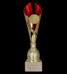Puchar plastikowy złoto - czerwony H-34cm 7246E