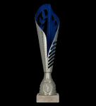 Puchar plastikowy srebrno - niebieski H-33,5cm 9277A