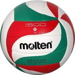 Piłka siatkowa MOLTEN  V4-M1500 zielono-biało-czerwona rozmiar 4